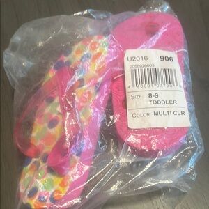 The Children's Place Pink Multi-Color Flip Flops